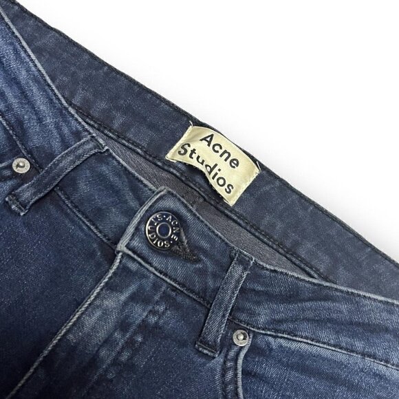 Acne Studios Mid-Rise Skinny Leg Luxury Designer Denim Jeans - Womens XS - Picture 2 of 4